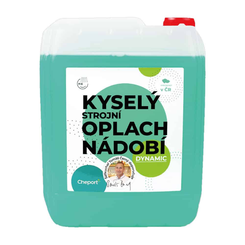 Dynamic kyselý strojní oplach nádobí